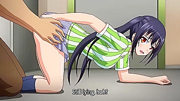 Hentai com virgem novinha apanhando e fodida pelo chefe chamando papai.