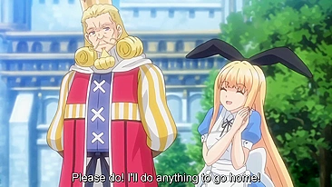 Alice é abusada por lagarta pervertida em jogo hentai de conto de fadas.