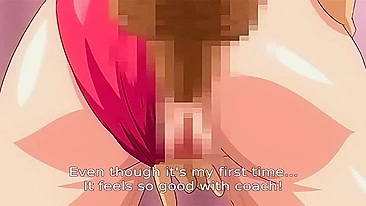 Aula de natação com sereia hentai e aluna gostosa de peitos enormes.