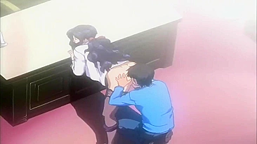 Enfermeira hentai peituda dominada por velhos safados com brinquedos e chicotes.