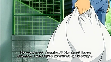 Enfermeira hentai peituda dominada por velhos safados com brinquedos e chicotes.