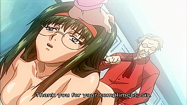 Enfermeira hentai peituda dominada por velhos safados com brinquedos e chicotes.