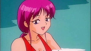 Frustrada e louca de tesão, lésbica yuri leva no cu com strap-on nesse hentai.