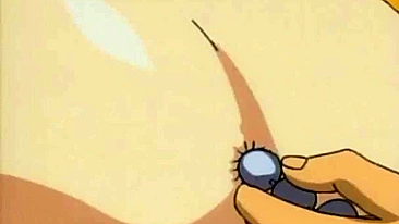 Âncora hentai curte sexo safado com brinquedos na buceta e no cu.