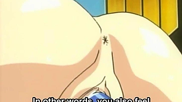 Âncora hentai curte sexo safado com brinquedos na buceta e no cu.