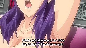 Empregadas hentai safadas seduzem candidato em cena de sexo quente.