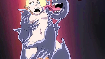Venom lambe o cu da Gwen e a devora em fantasia hentai.