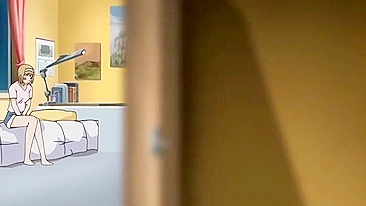 Professora hentai tarada fode aluna com strap-on.