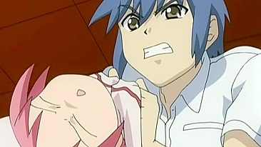 Colegial hentai peituda leva DP de verme tentáculo.