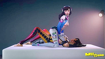 D.Va e Tracer de Overwatch na Safadeza M1LCAKE