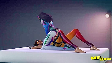 D.Va e Tracer de Overwatch na Safadeza M1LCAKE