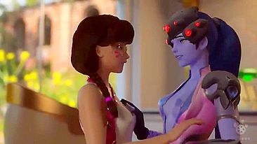Vídeo Hentai Overwatch - Aventura Obscena de D.Va e Widowmaker