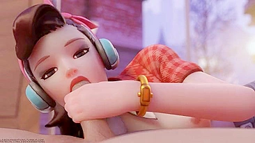 D.Va de Overwatch Fica Safada em Vídeo Pornô Animado