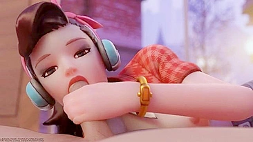 D.Va de Overwatch Fica Safada em Vídeo Pornô Animado