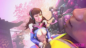 Overwatch Hentai: D.Va, Lúcio e Widowmaker no pornô zalsfm