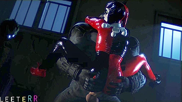 Aventura Leet de Batman e Harley Quinn - Paródia Hentai Pornô da DC