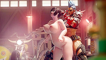 Junker Queen e Mei em Foda Selvagem no Overwatch