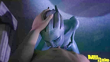 Liara T'Soni de Mass Effect Gozando com m1llcake em Hentai Quente