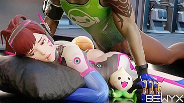 Lúcio e D.Va Mandando Ver no Hentai Pornô de Overwatch