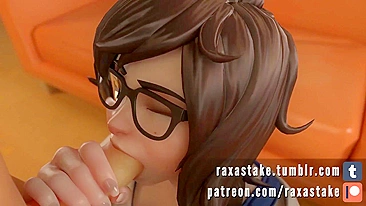 Sátira em Vídeo Pornô Hentai - Mei Raxastake no Overwatch