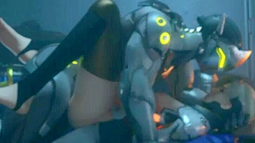 Libere Seu Demônio com a Foda Selvagem de Mercy e Genji em Overwatch