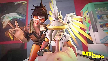 Vídeo Pornô de Mercy e Tracer no Overwatch com M1llcake