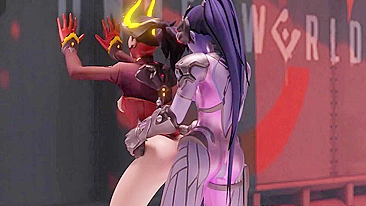 Sátira Quente: Vídeo Hentai com Mercy e Widowmaker de Overwatch