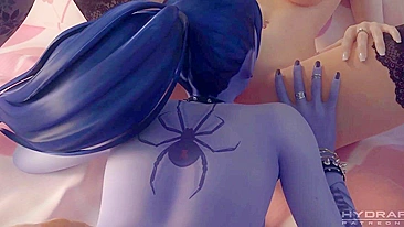 Mercy Sexy e Widowmaker Malvada no HydraFX de Overwatch