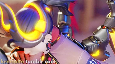 Mercy do Overwatch Fodida pela Tracer em Vídeo Hentai Satírico