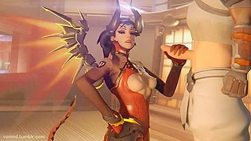 Mercy VSMND de Overwatch - Vídeo Hentai Pornô com Palavrões e Estilo Satírico