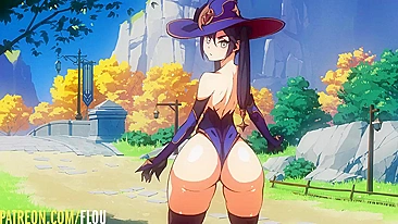 Mona Safada em Genshin Impact - Aventura Anime Quente