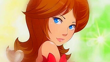 Universo Mario Fica Hentai com Princesa Daisy e Seu Senpai Azul