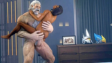 Libere a Fera com Reinhardt e Pharah nesse Hentai Galian