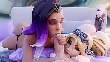 Paródia Overwatch no Pornhub - Duelo Safado de Sombra e Nova