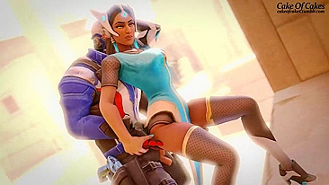Sátira com Symmetra e Soldier 76 no CakeofCakes Overwatch