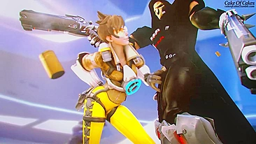 Tracer e Reaper no Cakeofcakes Overwatch - Paródia Hilária com Cozinha e Pegação Sugestiva