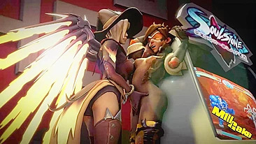 Tracer e Mercy no Overwatch do M1llcake - Resenha Satírica