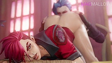 Vi e Jinx na Putaria Quente da Liga Magmallow - Paródia Pornô Satírica