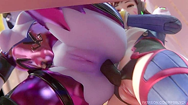 Widowmaker e D.Va Ficam Safadas no Fan Art de Overwatch