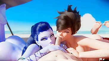 Vídeo Pornô Hentai - Widowmaker e Tracer se Pegam no Overwatch