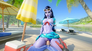 Widowmaker Ellowas Overwatch - Uma Paródia Sacana de Pornô Hentai