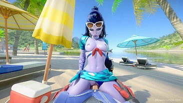Widowmaker Ellowas Overwatch - Uma Paródia Sacana de Pornô Hentai