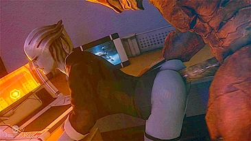 Aventura Kinky de Wrex e Liara no Darktronic - Paródia Safada de Mass Effect