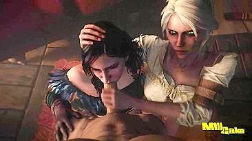 Yennefer e Ciri's Leite Quente no The Witcher 3 - Um Hentai Pornô Fervendo!