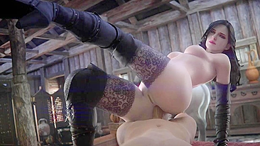 Yennefer de Witcher 3 no Hentai Kinky - Paródia Safada