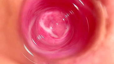 Câmera capta momento íntimo de dentro da buceta da Lena.