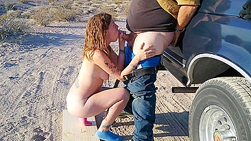 CARONEIRA FAZ BOQUETE! Chupada rápida na estrada pública