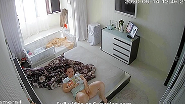 Mãe em vídeo espião de masturbação com orgasmos de verdade