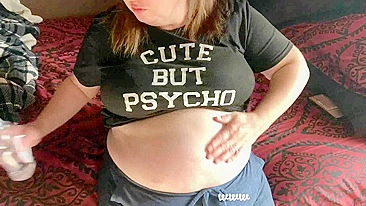 Fetiche masturbatório de MILF grandona