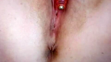 Masturbação caseira com vibradores e consolos - contrações orgásmicas amadoras